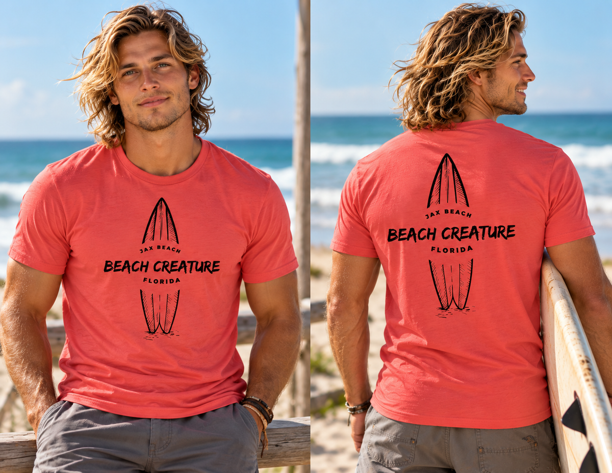 Coral Surf board/$1 Shipping!